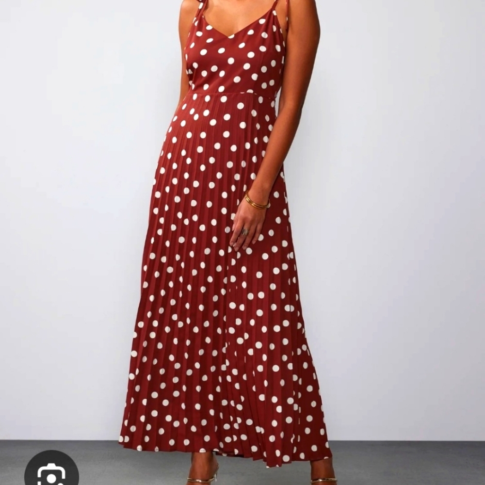 New York & Company Polka Dot Maxi Dress